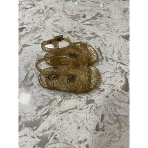 Old Navy Baby 0-3M Summer Sand Gold Jelly Sandals